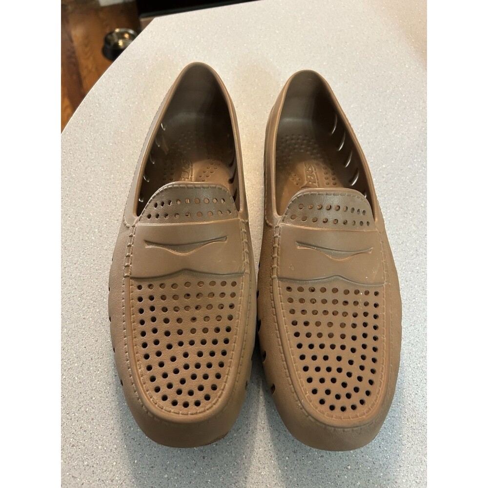 Floaters Mens Brown Casual Rubber Loafer Shoes Slip On Waterproof Low Top Sz 12